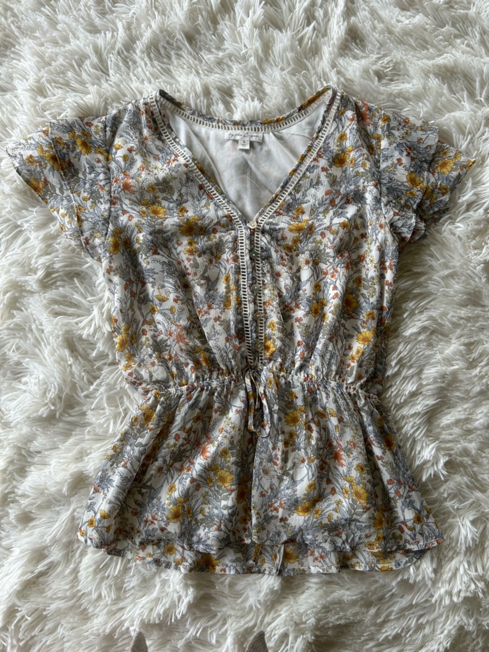 By The River | Floral Short Sleeve Blouse